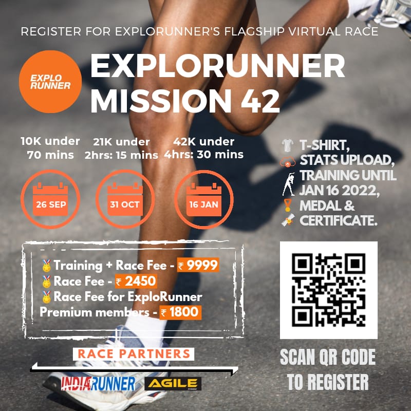 10K, 21K, 42K Explorunner Mission 42 by INDIA RUNNER